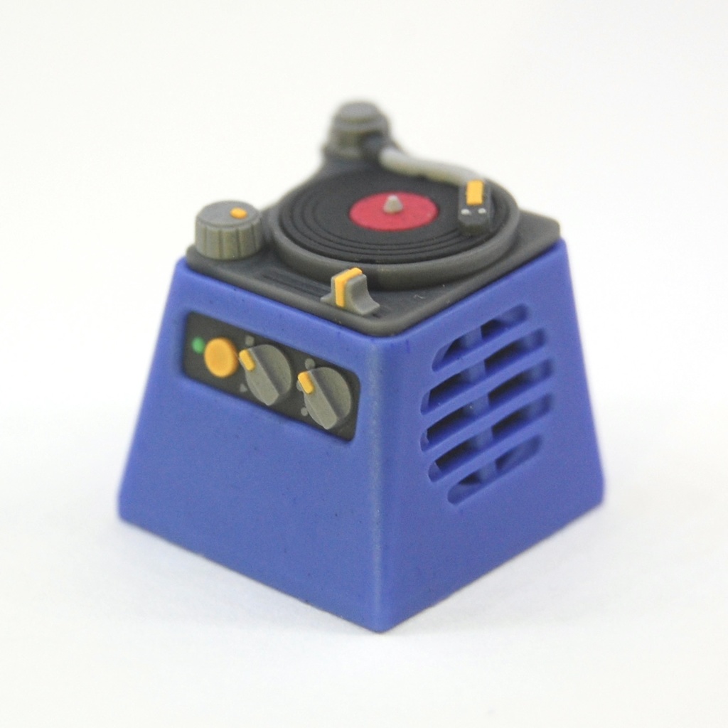 レコードプレーヤー キーキャップ シティポップ・ブルー