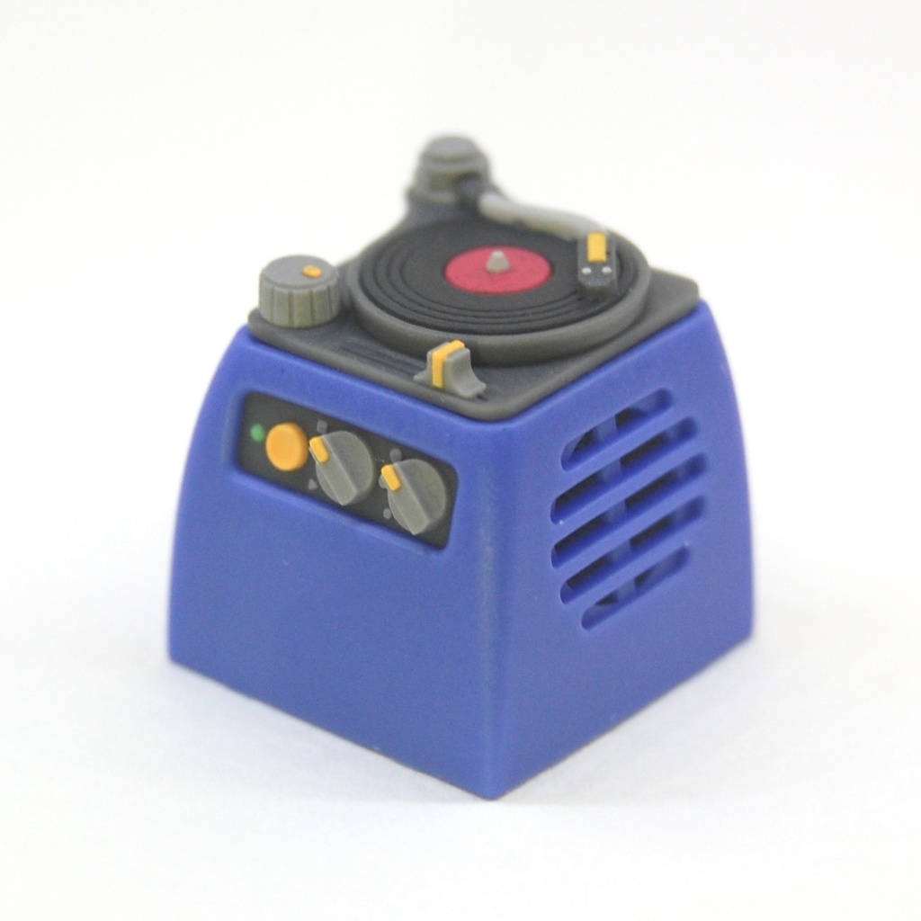 レコードプレーヤー キーキャップ シティポップ・ブルー