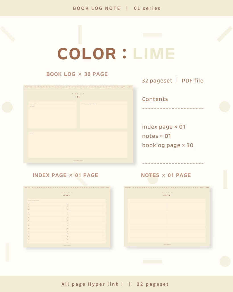 BOOK LOG NOTE ๏ฝ No.01