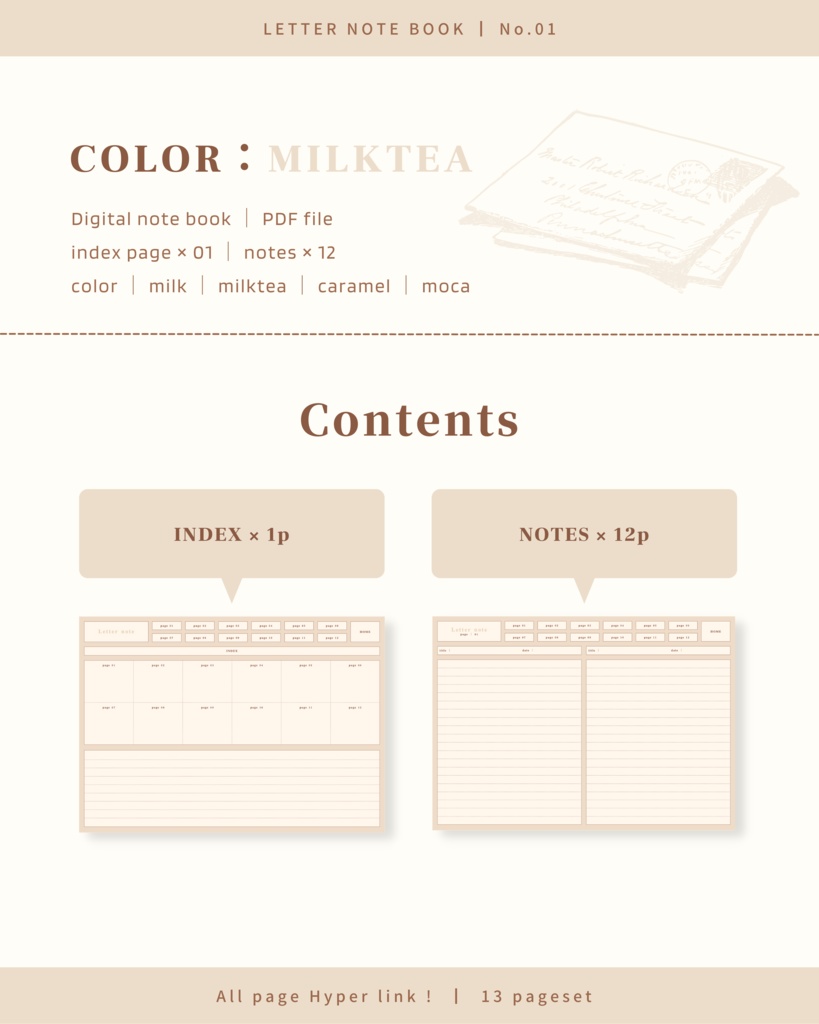 Letter note book ๏ฝ No.01