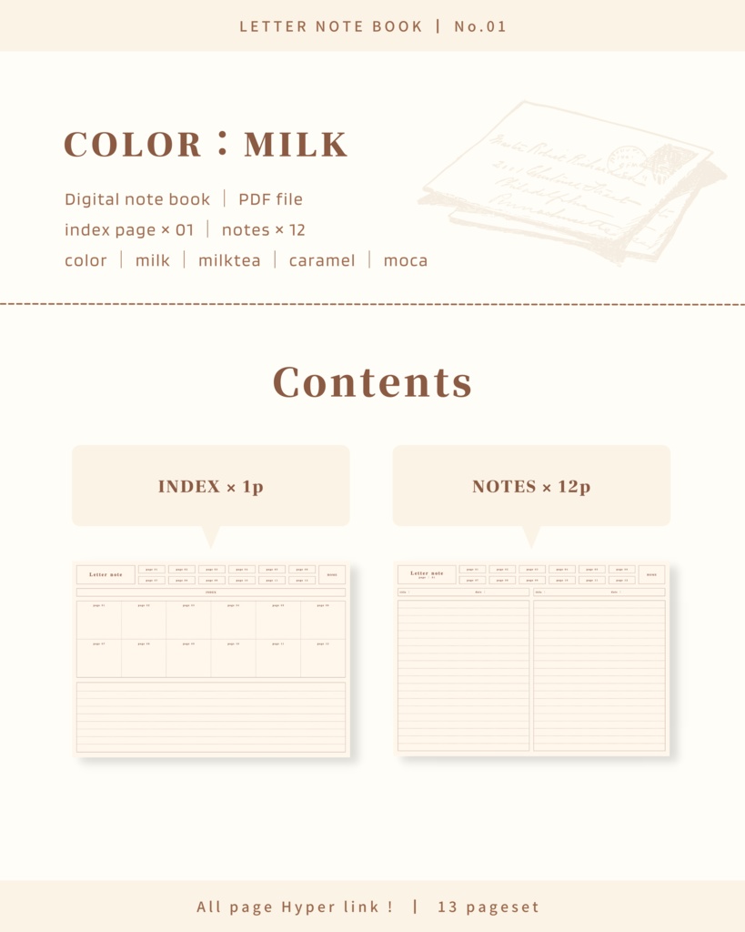 Letter note book ๏ฝ No.01