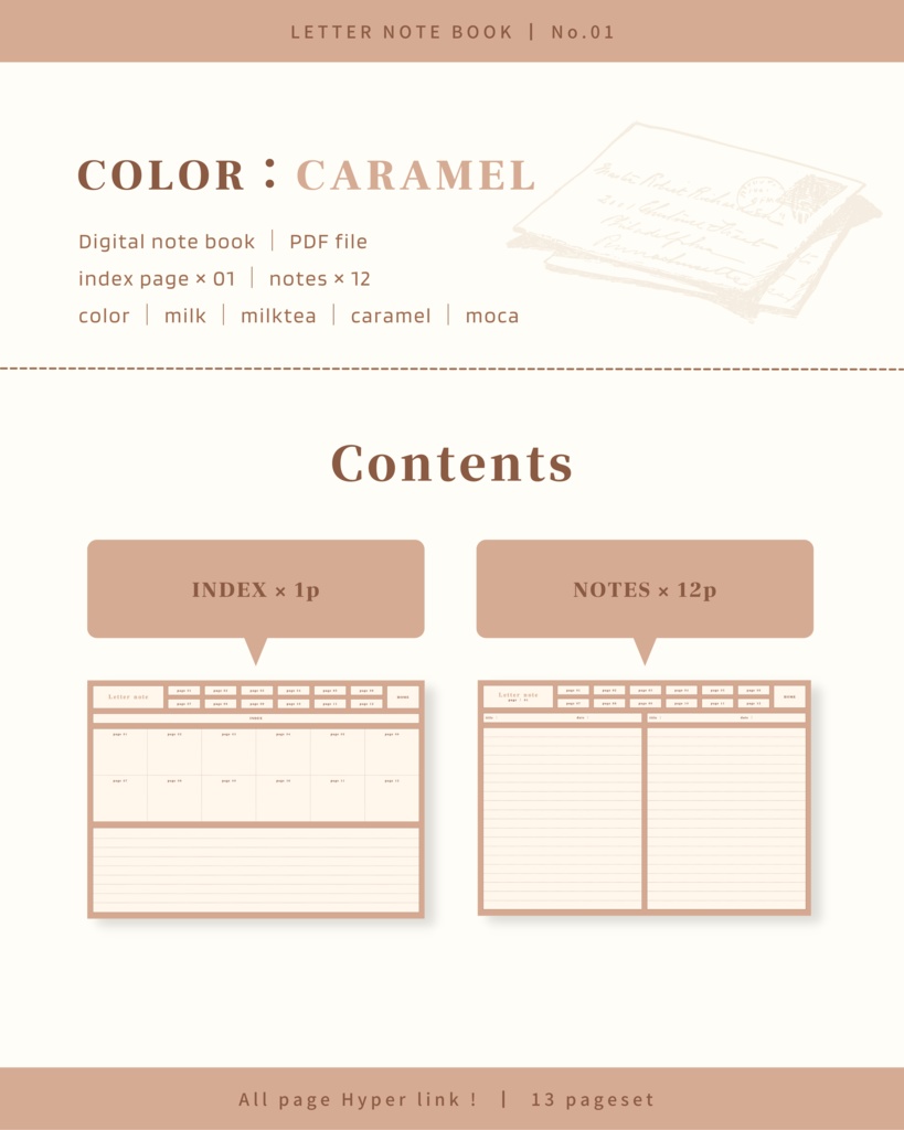 Letter note book ๏ฝ No.01