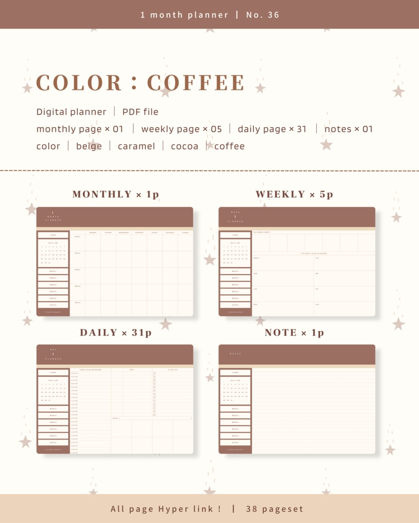 1ヶ月手帳 | No.36