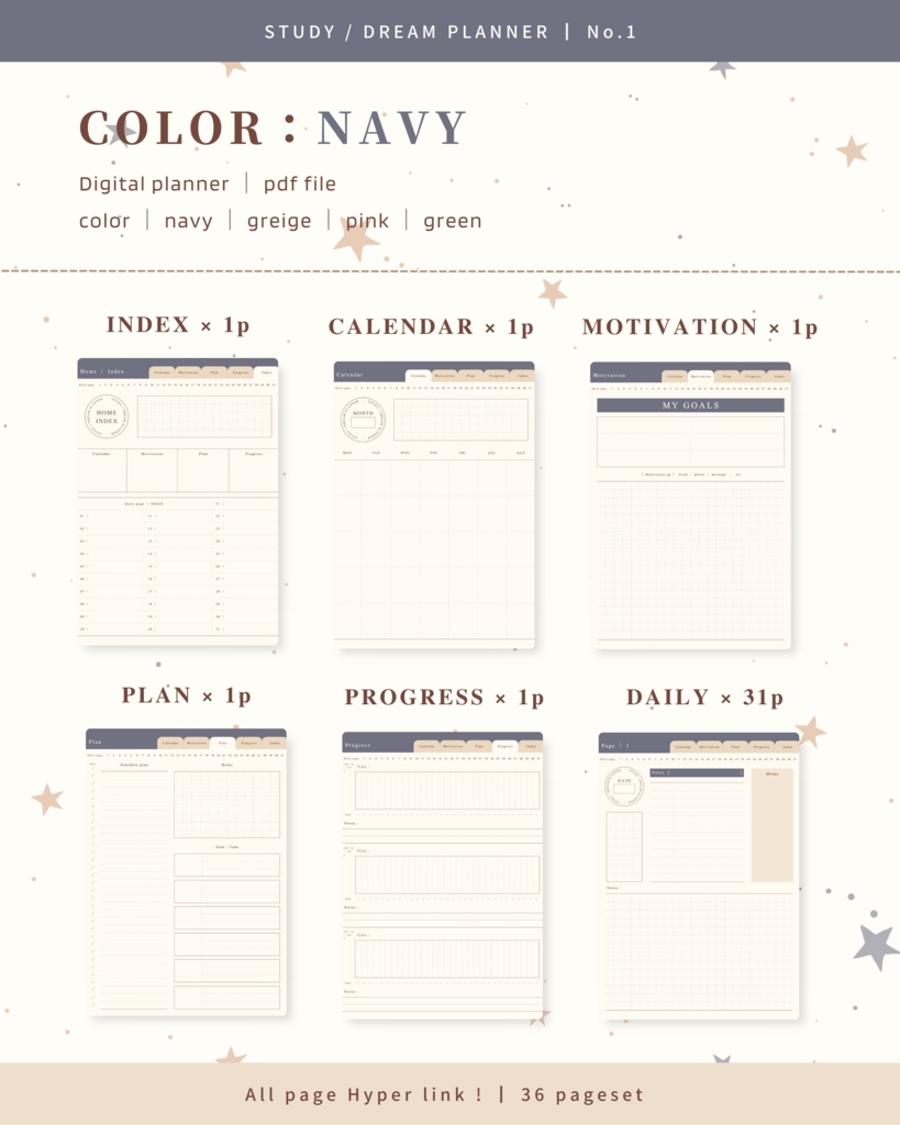 STUDY/DREAM PLANNER ๏ฝ No.1