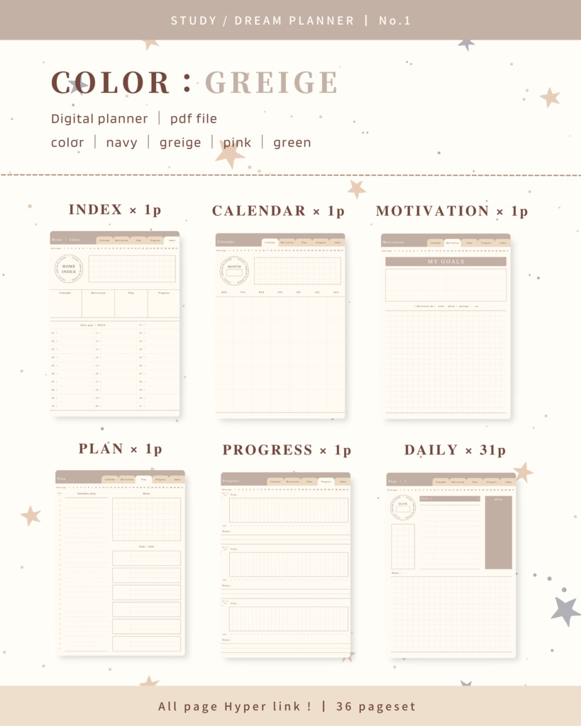 STUDY/DREAM PLANNER ๏ฝ No.1