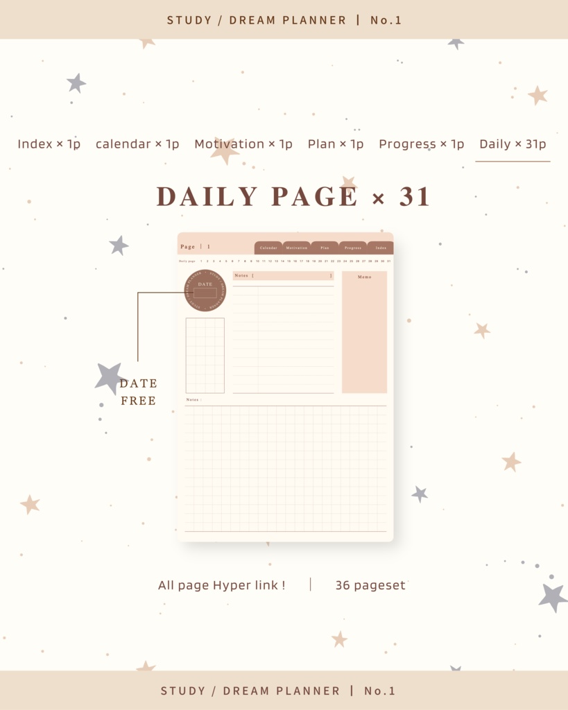 STUDY/DREAM PLANNER ๏ฝ No.1