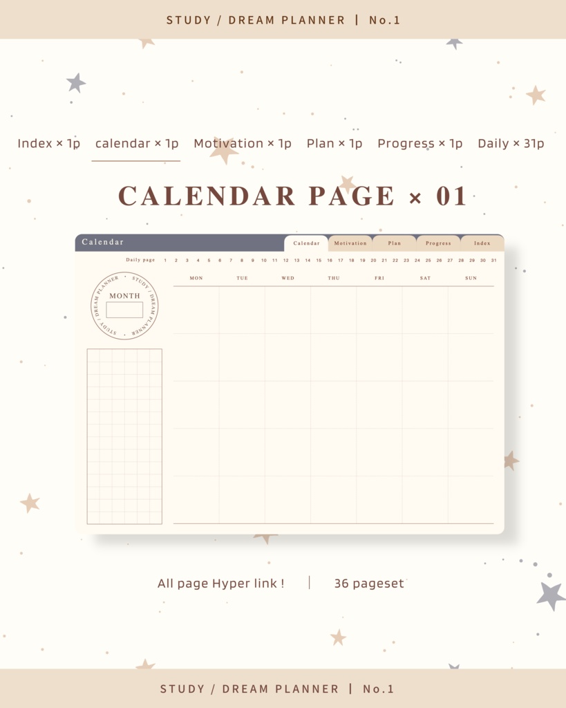 STUDY/DREAM PLANNER ๏ฝ No.1