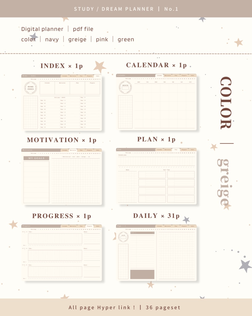 STUDY/DREAM PLANNER ๏ฝ No.1