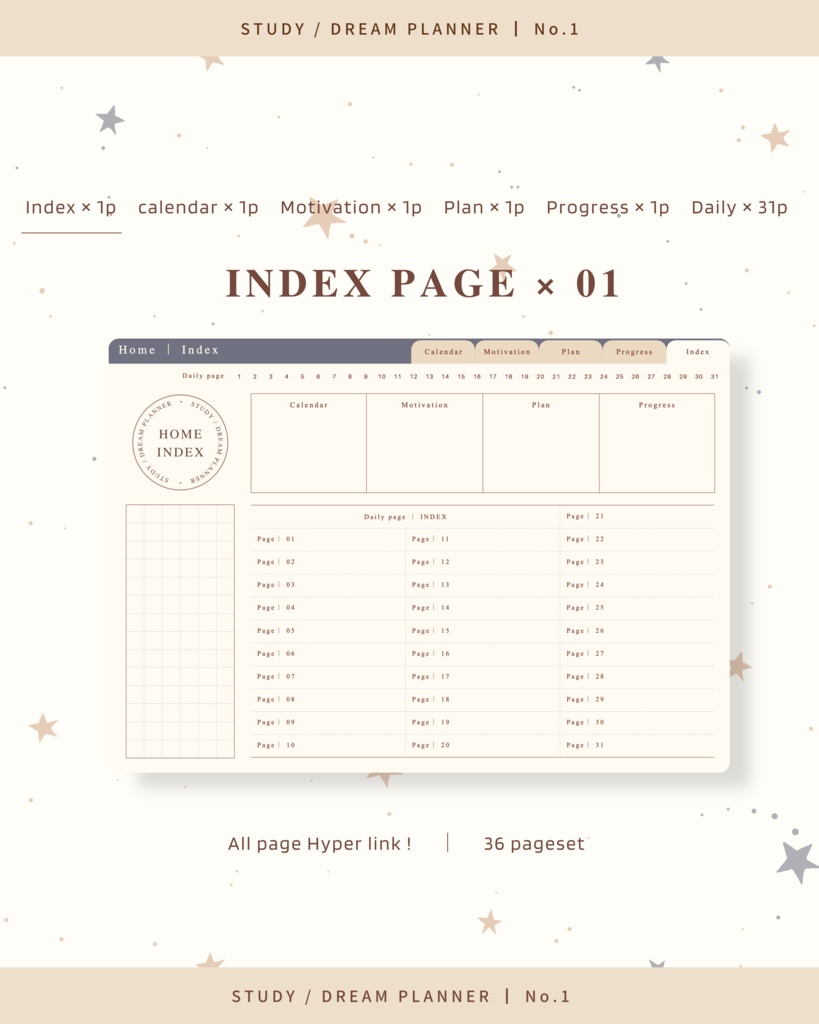 STUDY/DREAM PLANNER ๏ฝ No.1