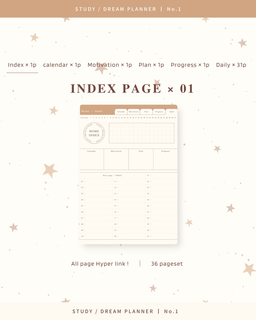 STUDY/DREAM PLANNER ๏ฝ No.1