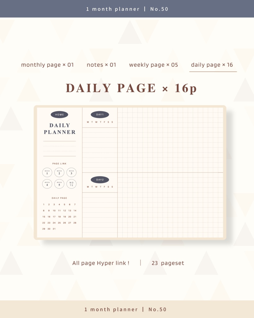 【 8 color 】1ヶ月手帳 | No.50
