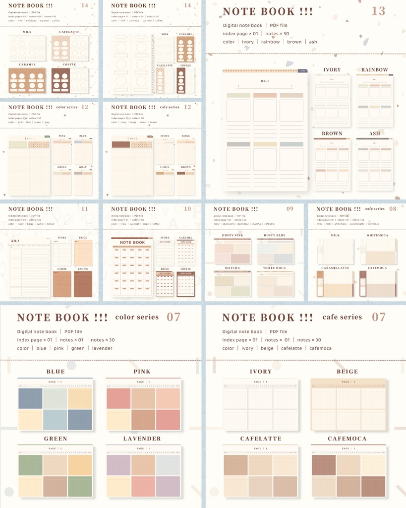 コンプリートセット◯|iPad手帳で使える デジタルプランナー・ノート・ステッカー 全種まとめ