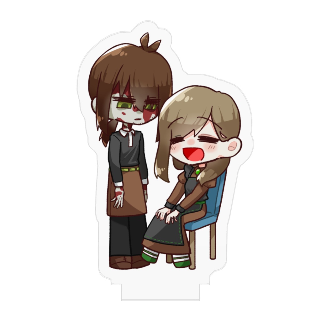 「箱庭に花束を」コラボカフェ風デフォルメアクスタ_ナギサ&トオル