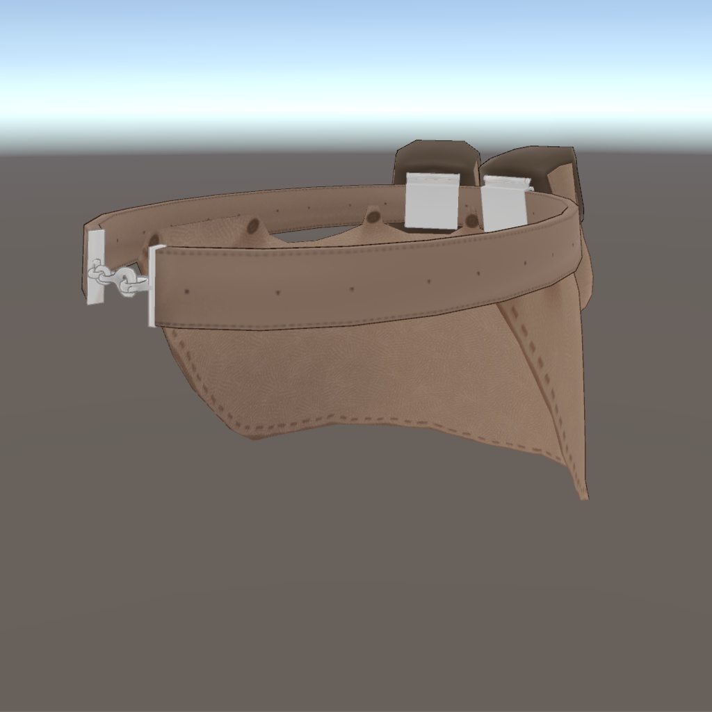 【3Dモデル】ベルト付きポーチ