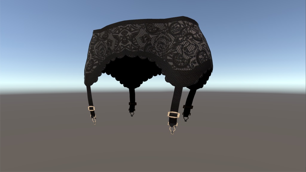 【幽狐族のお姉様用3Dモデル】ガーターベルト