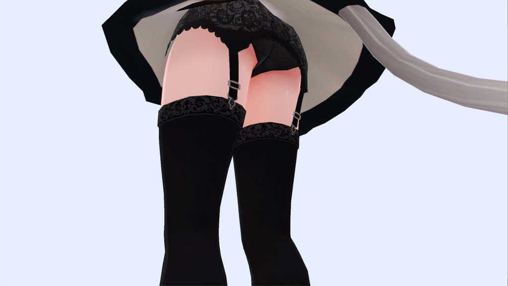 【キッシュちゃん用3Dモデル】ガーターベルト