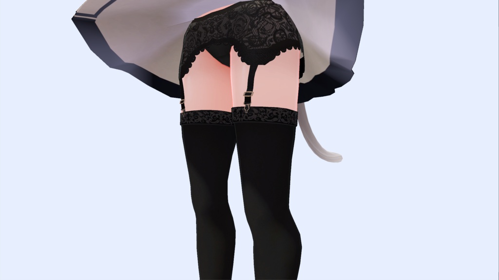 【キッシュちゃん用3Dモデル】ガーターベルト