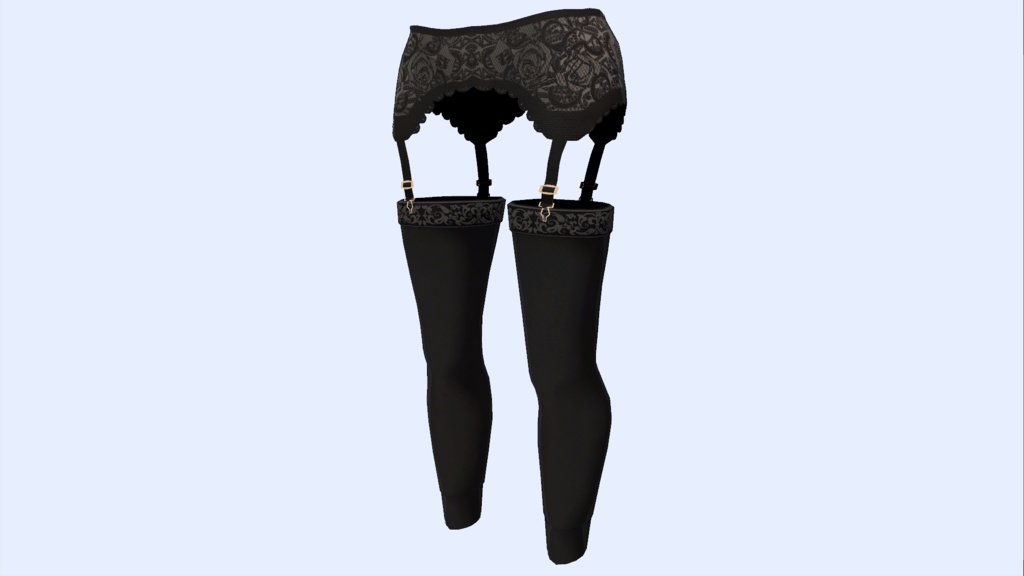 【キッシュちゃん用3Dモデル】ガーターベルト