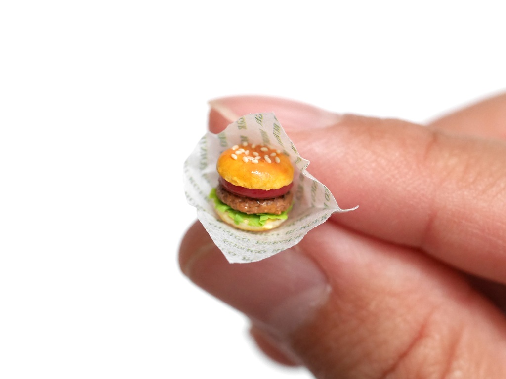 ミニチュア テイクアウトハンバーガーセット【1/12スケール】