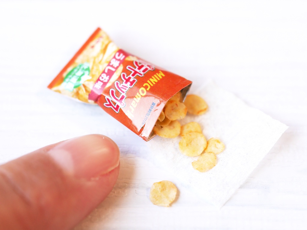 【無料版型紙 表面デザインのみ】1/12サイズ ポテトチップス(うましお味)