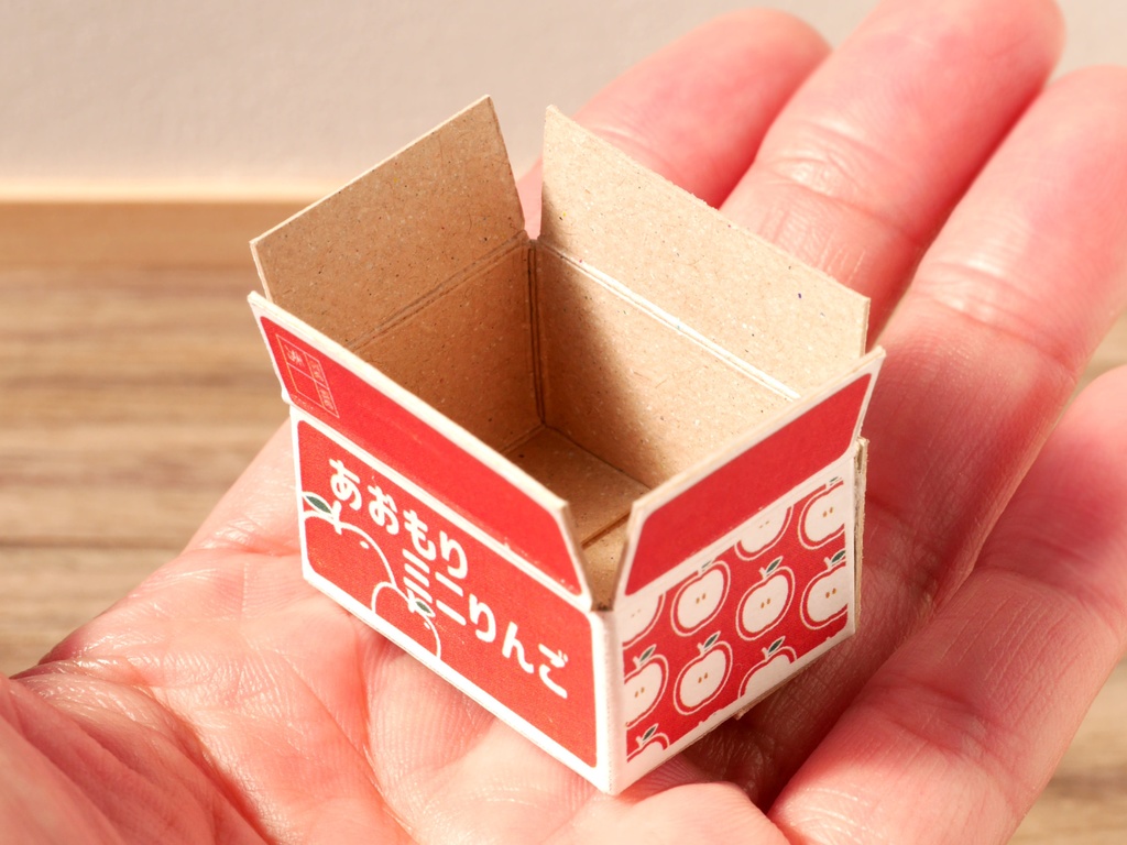 【型紙】1/12サイズ りんご箱