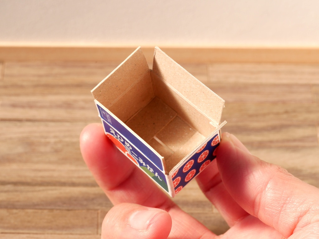 【型紙】1/12サイズ みかん箱