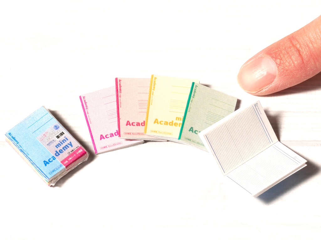 【型紙】1/12サイズ B罫ノート