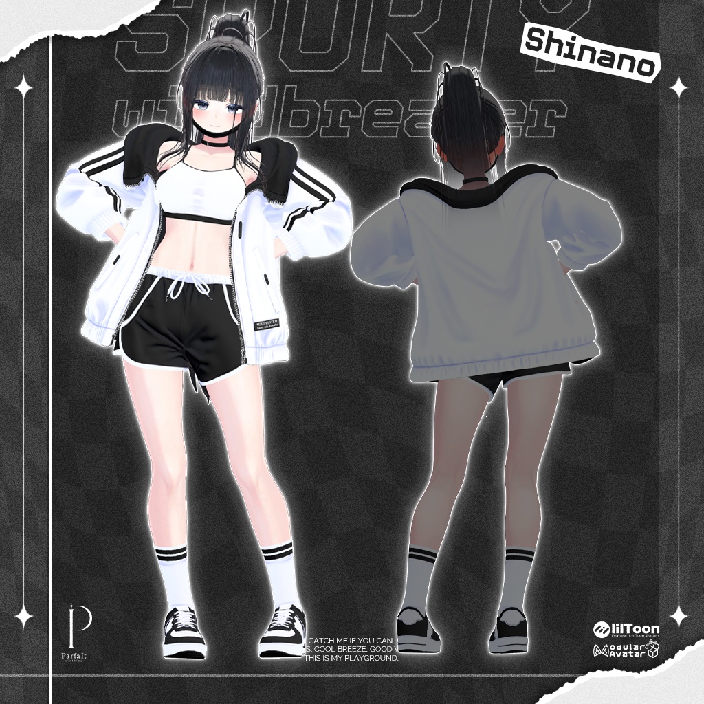 🔥200JPY Event Sale ~08/22🔥【♡Sporty Windbreaker♡】 【22 avatars】