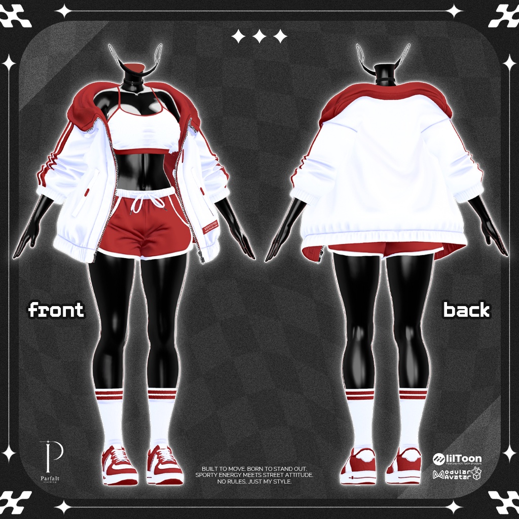 🔥200JPY Event Sale ~08/22🔥【♡Sporty Windbreaker♡】 【22 avatars】