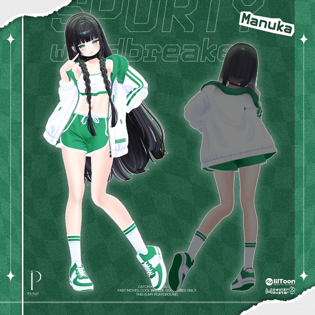 🔥200JPY Event Sale ~08/22🔥【♡Sporty Windbreaker♡】 【22 avatars】