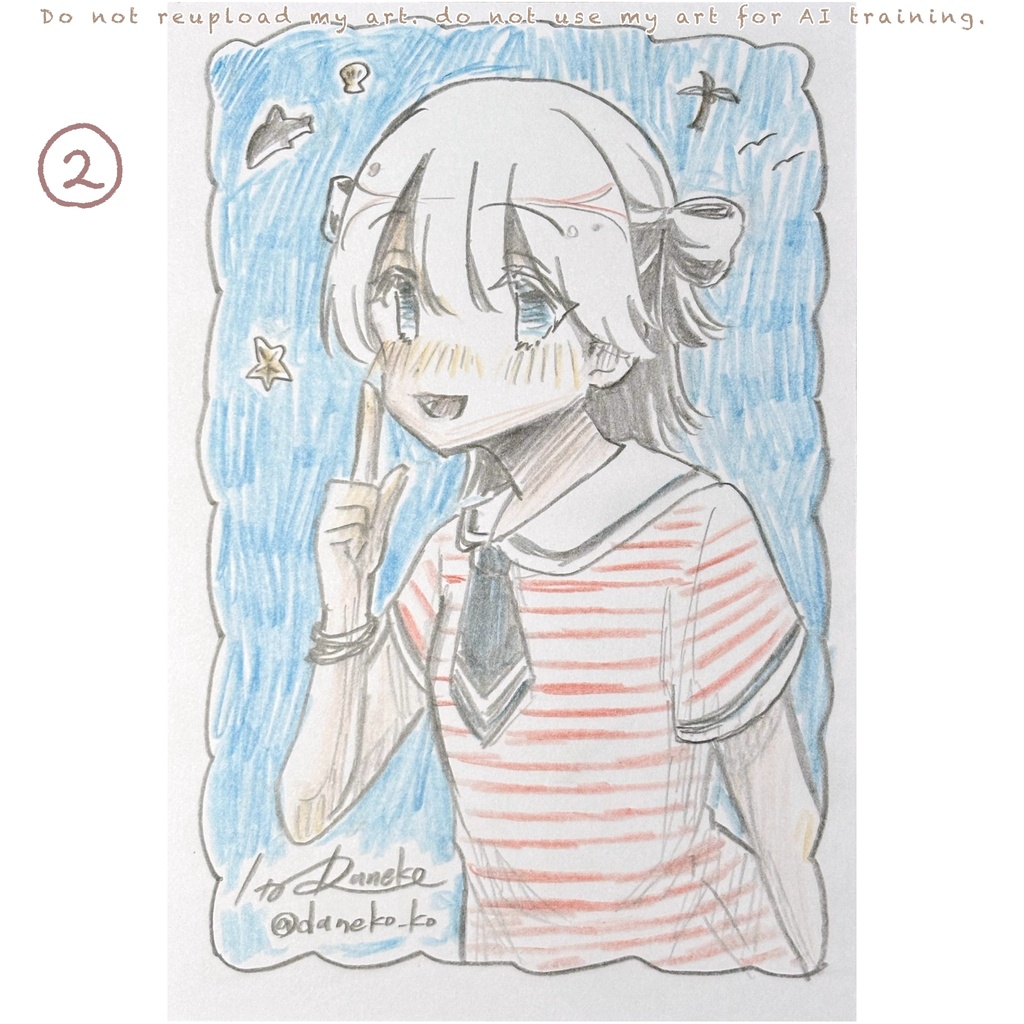 ドローイング原画 blue系