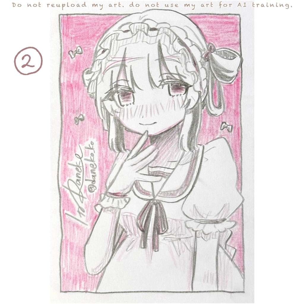 ドローイング原画 pink系