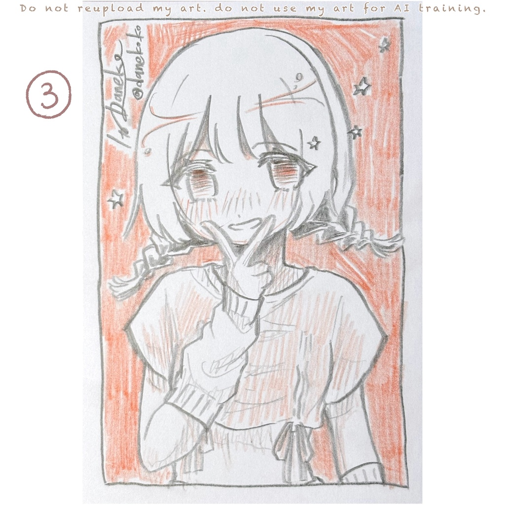 ドローイング原画 pink系