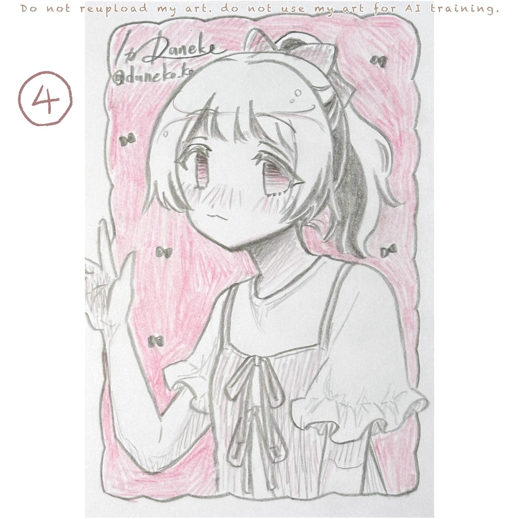 ドローイング原画 pink系