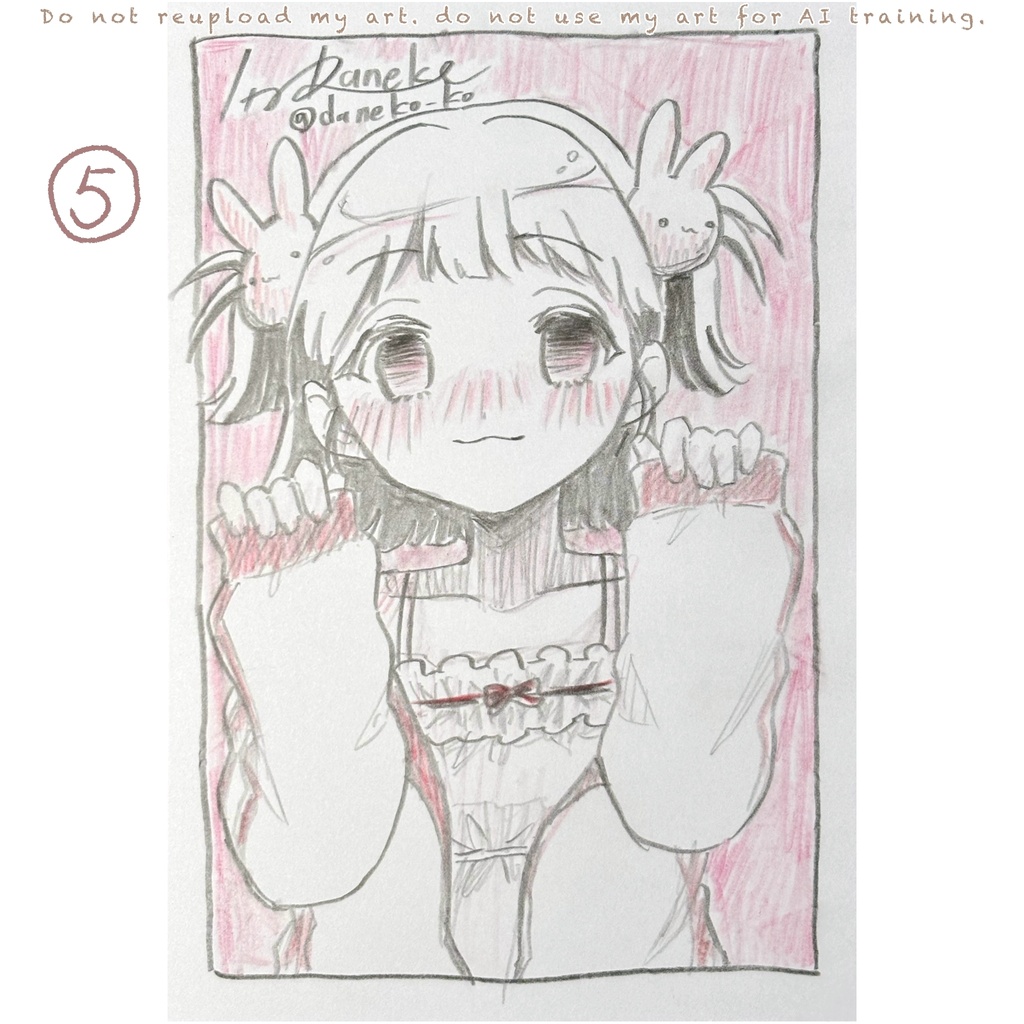 ドローイング原画 pink系