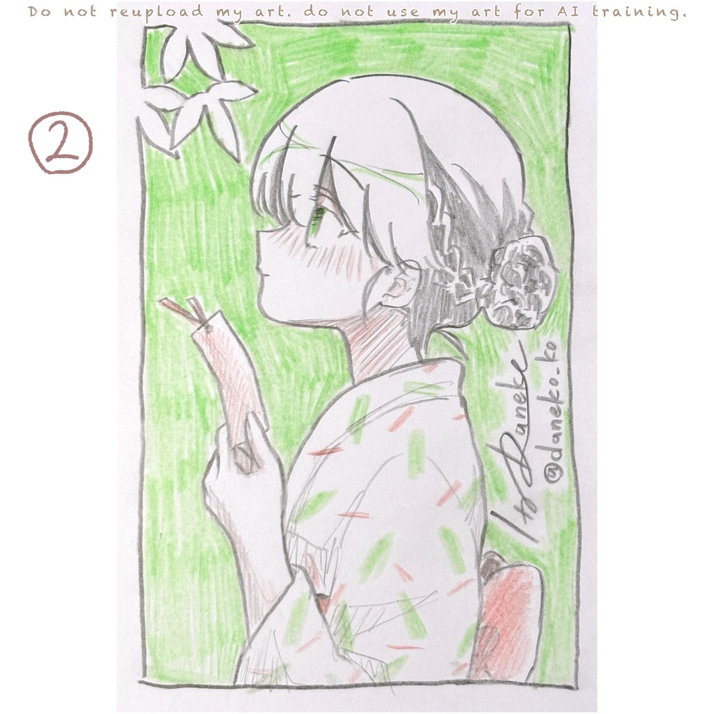 ドローイング原画 yellow系