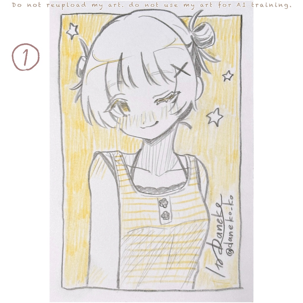 ドローイング原画 yellow系