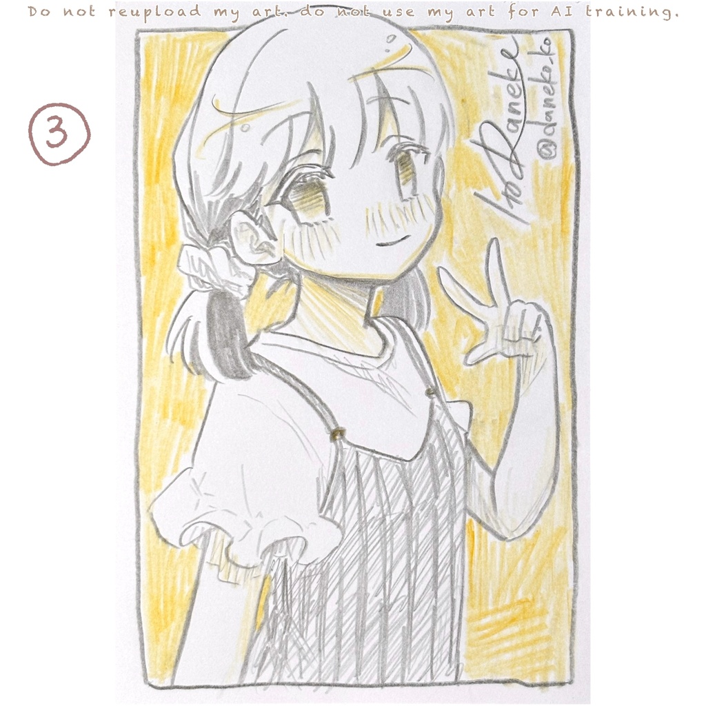ドローイング原画 yellow系
