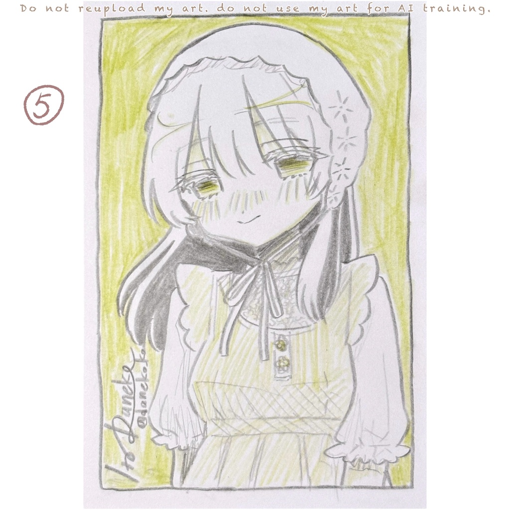 ドローイング原画 yellow系