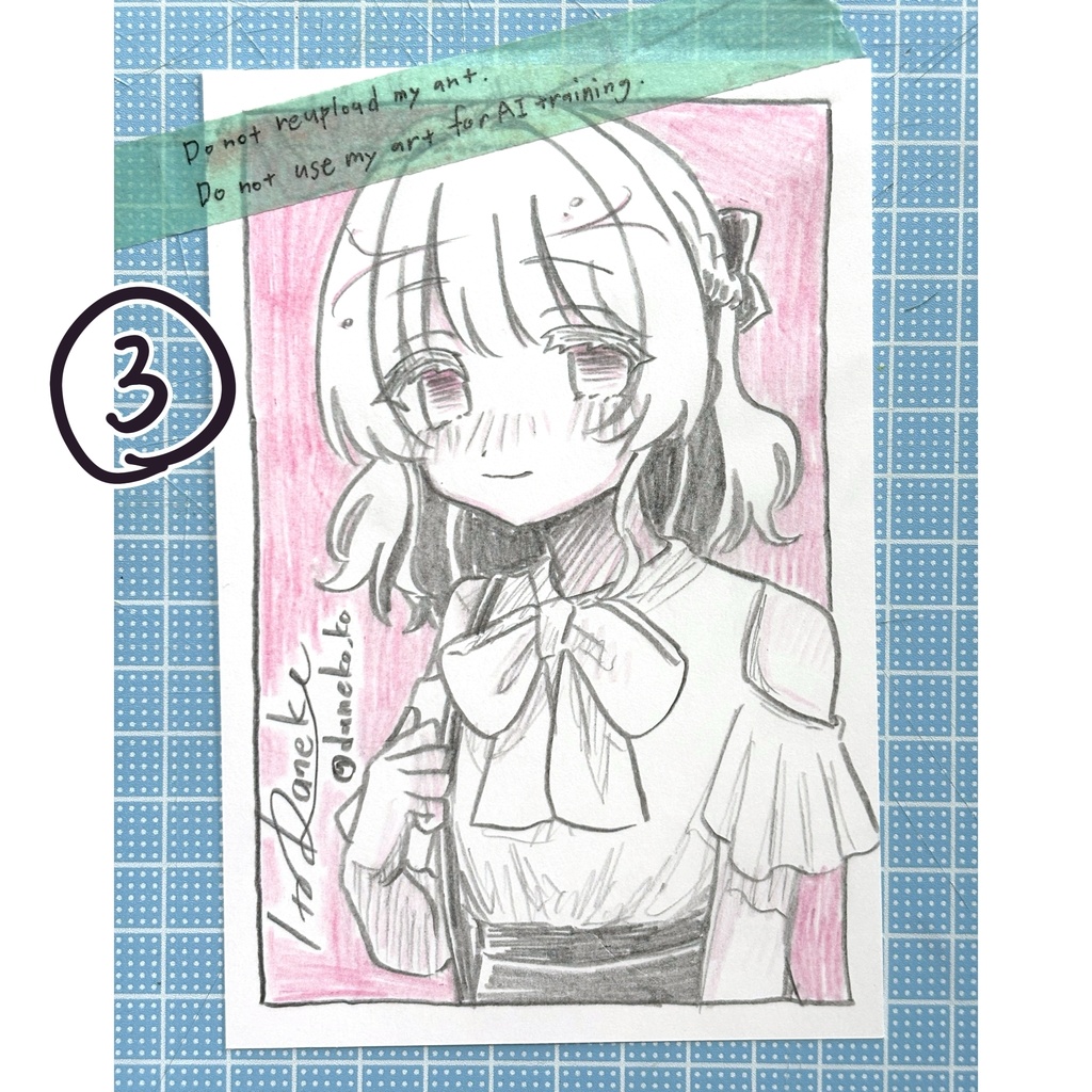 色鉛筆ドローイング原画 pink系Ⅱ