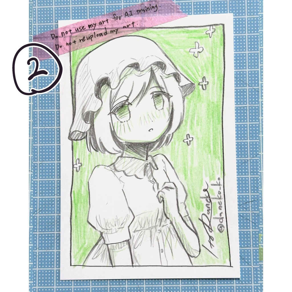 色鉛筆ドローイング原画 blue系Ⅱ
