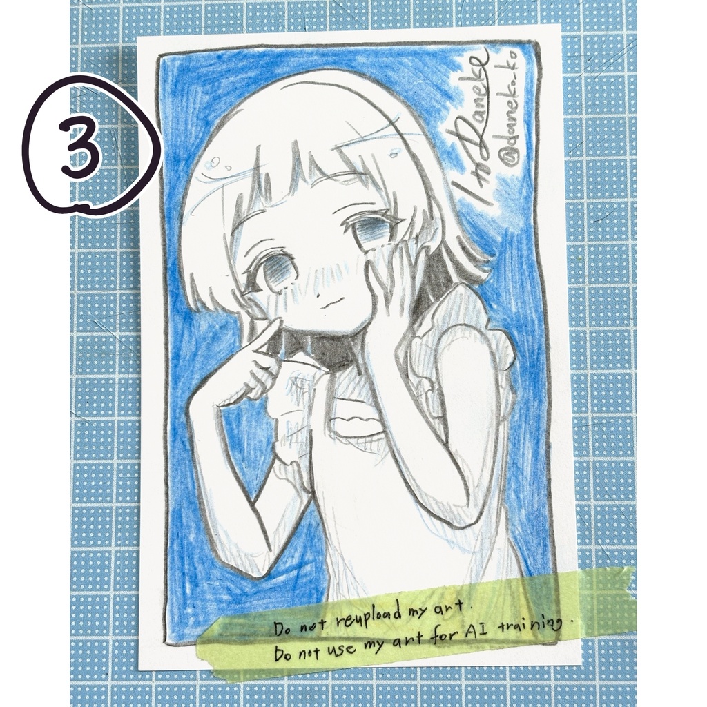 色鉛筆ドローイング原画 blue系Ⅱ