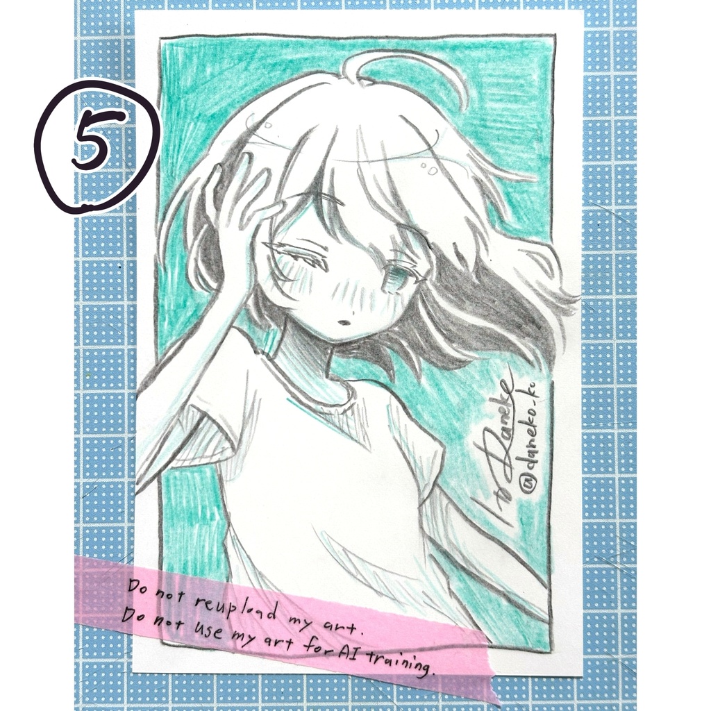 色鉛筆ドローイング原画 blue系Ⅱ