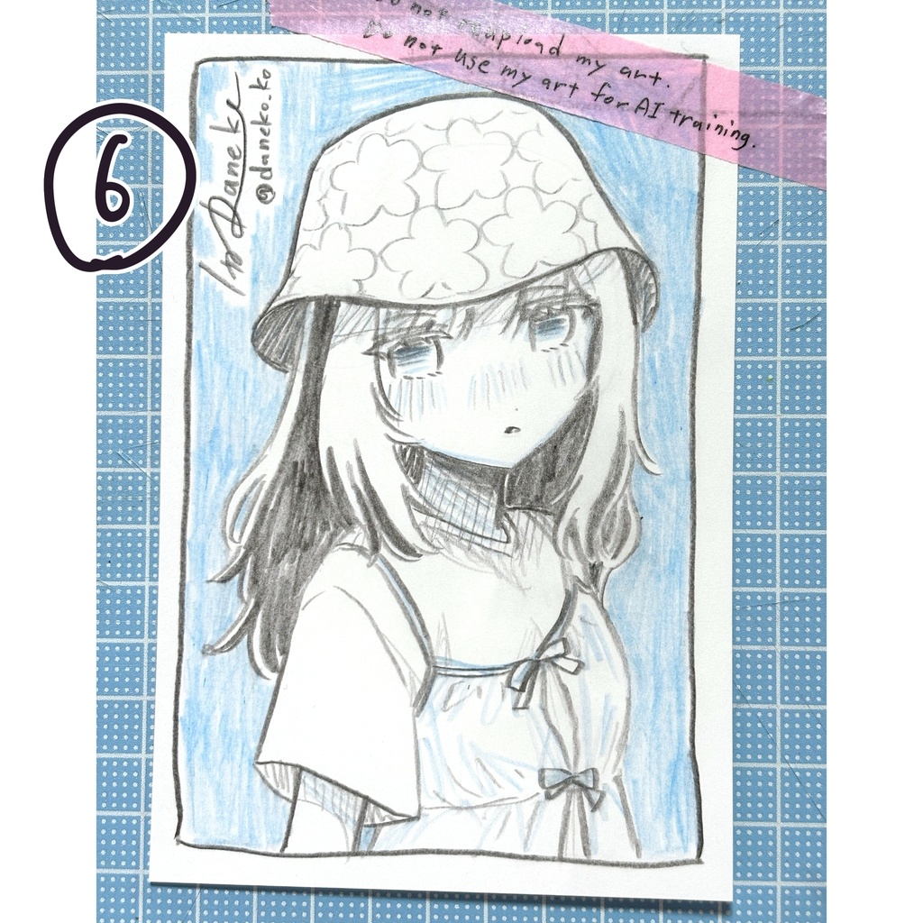 色鉛筆ドローイング原画 blue系Ⅱ