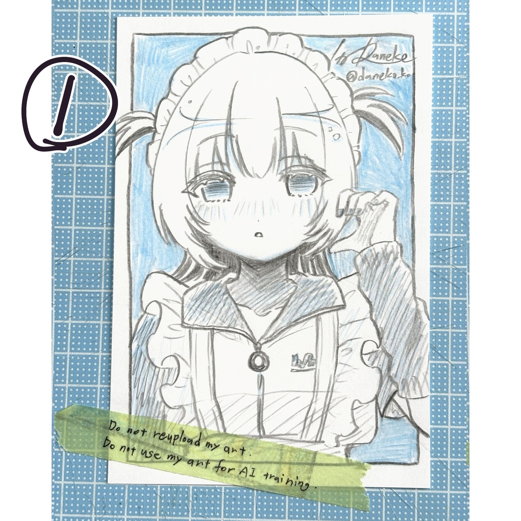 色鉛筆ドローイング原画 blue系Ⅱ
