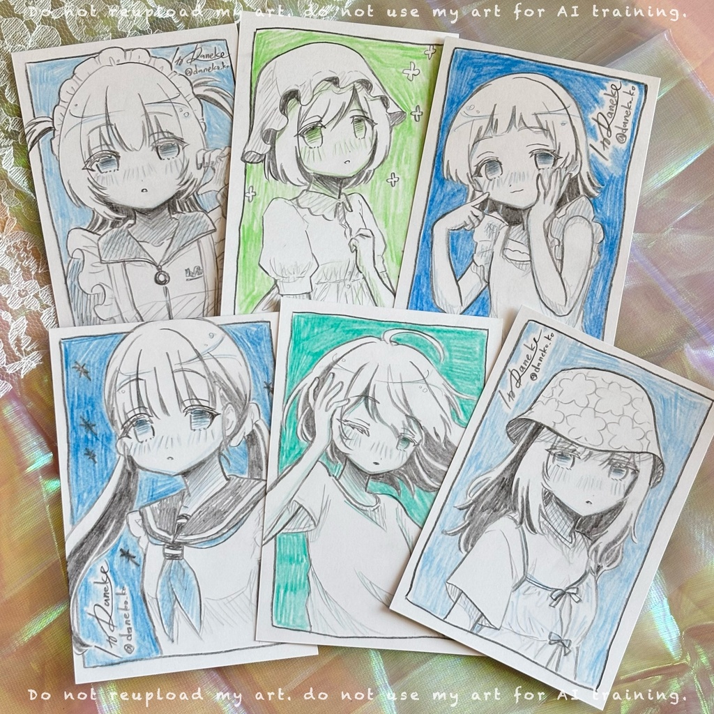 色鉛筆ドローイング原画 blue系Ⅱ