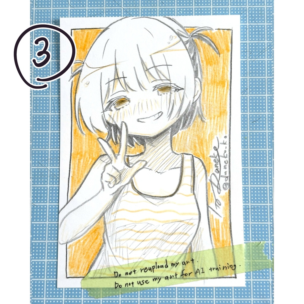 色鉛筆ドローイング原画 yellow系Ⅱ