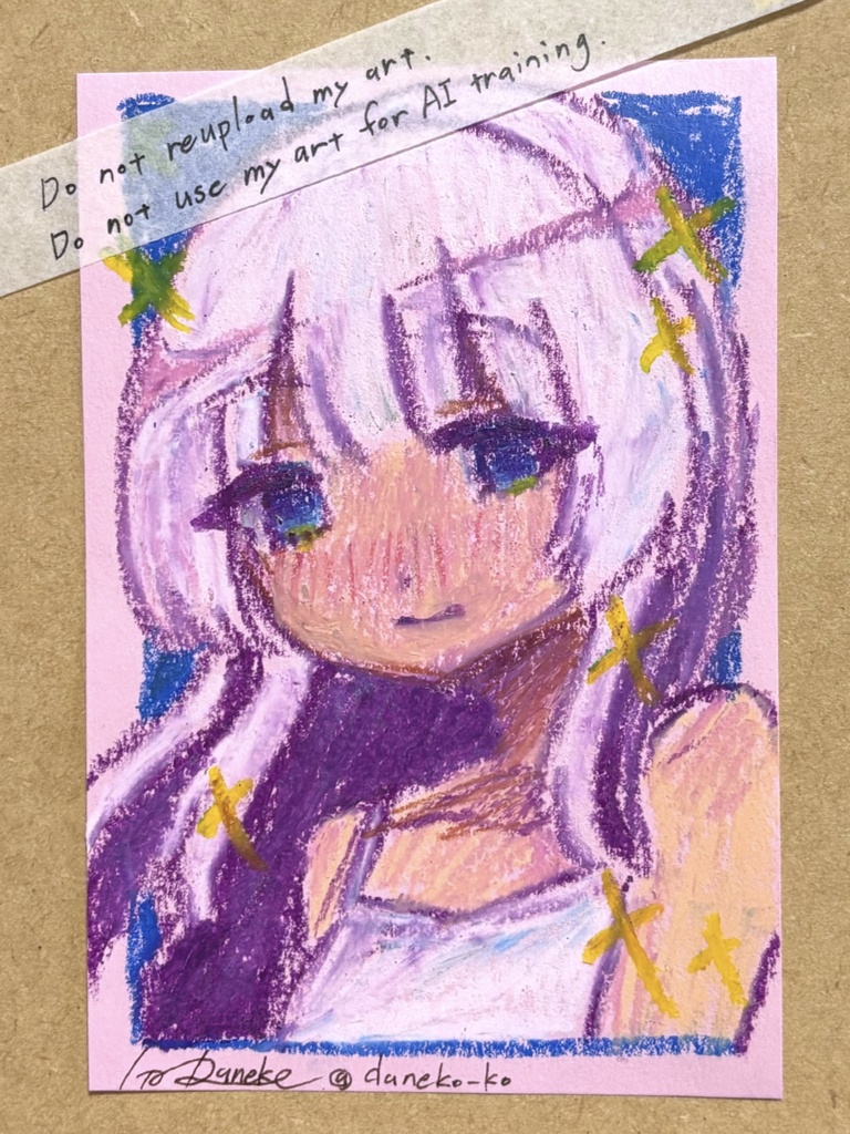 【ハガキサイズ】クレヨン原画①