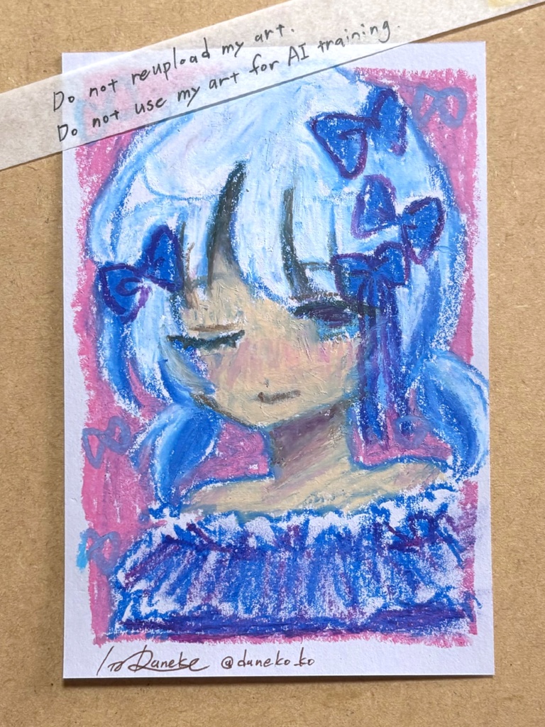 【ハガキサイズ】クレヨンドローイング原画②