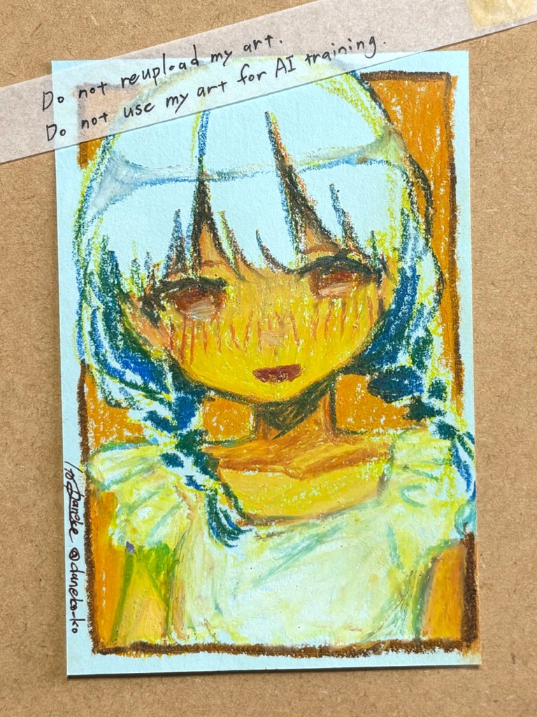 【ハガキサイズ】クレヨンドローイング原画③